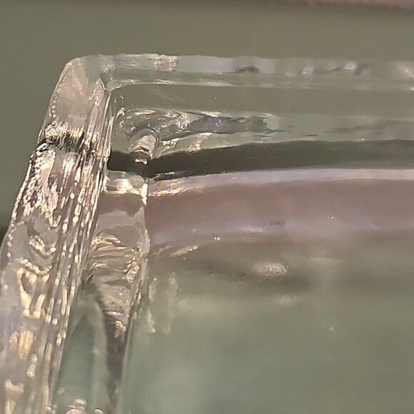 LE Smith Crystal Clear Art Glass Soap Dish Trinket Catchall Holder - Picture 8 of 8